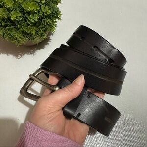 Vintage Black Leather Classic Belt Mens Size 40 Business Casual Western Cowboy‎